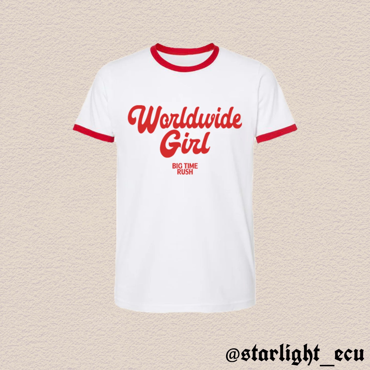 Camiseta worldwide girl big time rush