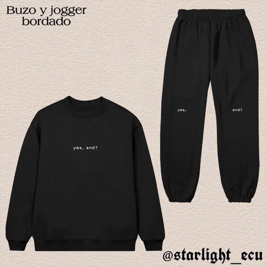 Buzo bordado + pantalon bordado yes, and?