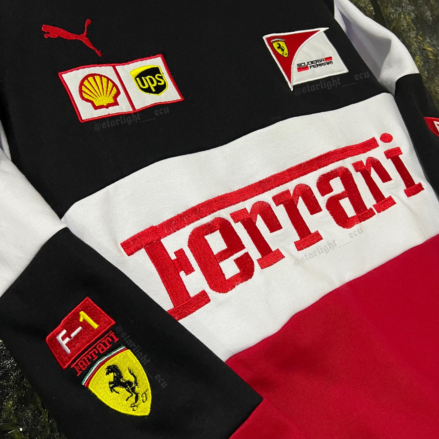 Buzo bordado Ferrari