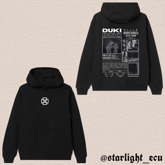 Hoodie Duki b/n