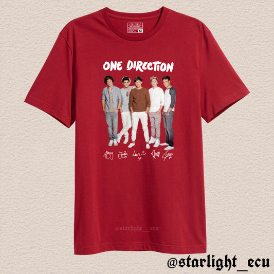 Camiseta roja/beige one direction