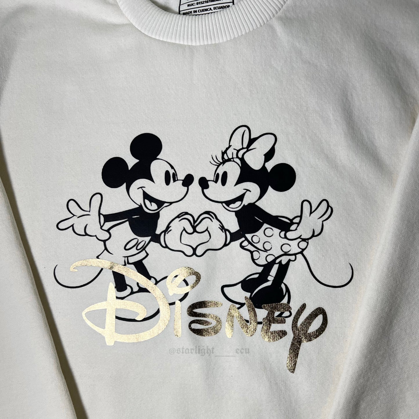 Buzo disney letras doradas