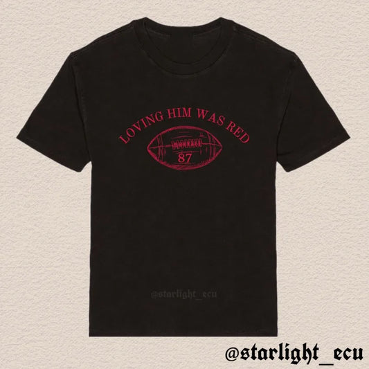 Camiseta loving him was red