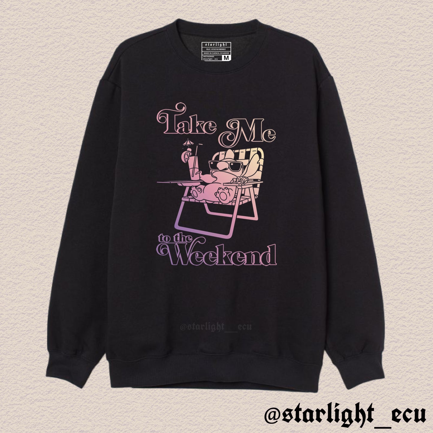 Buzo take me to the weekend stitch