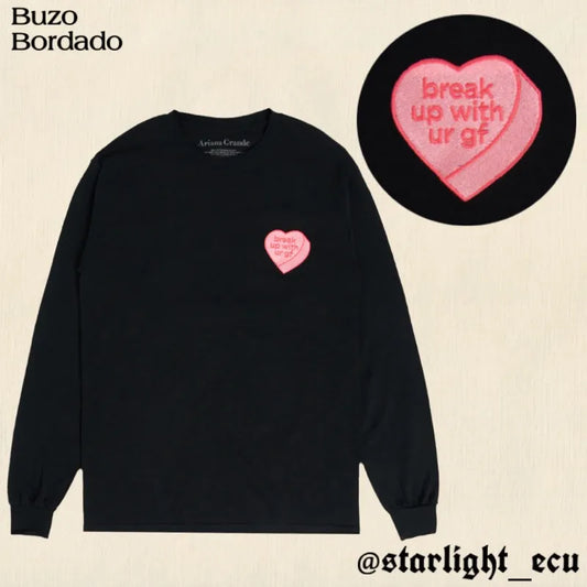 Buzo bordado break up with your gf