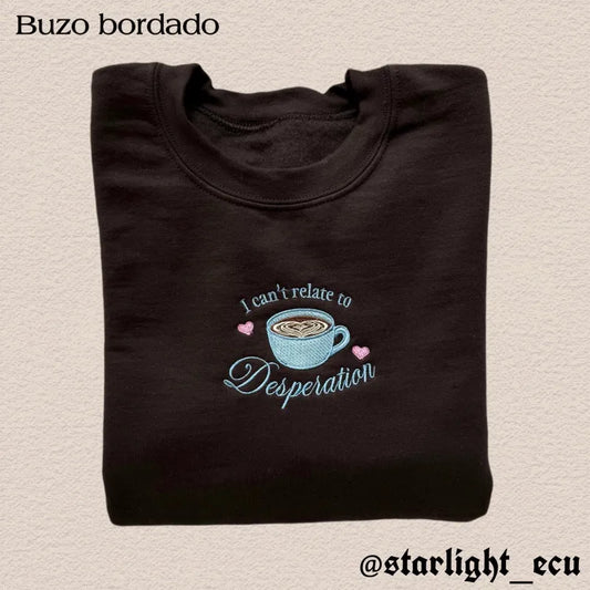 Buzo bordado espresso