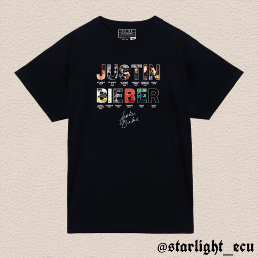 Camiseta Justin Bieber albums
