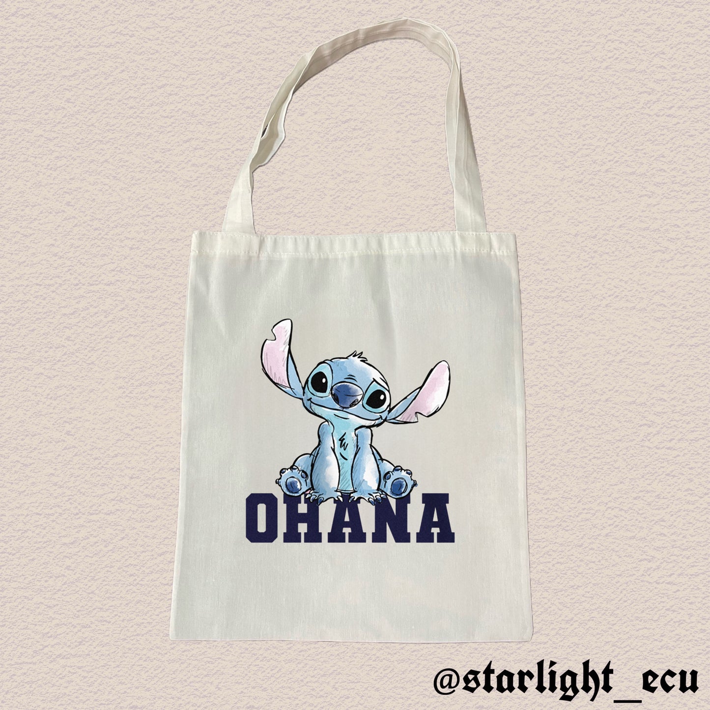 Tote bag ohana Stitch
