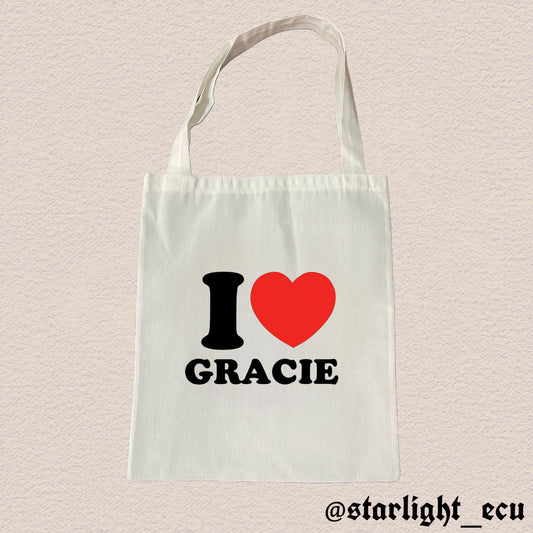 Tote bag I love Gracie
