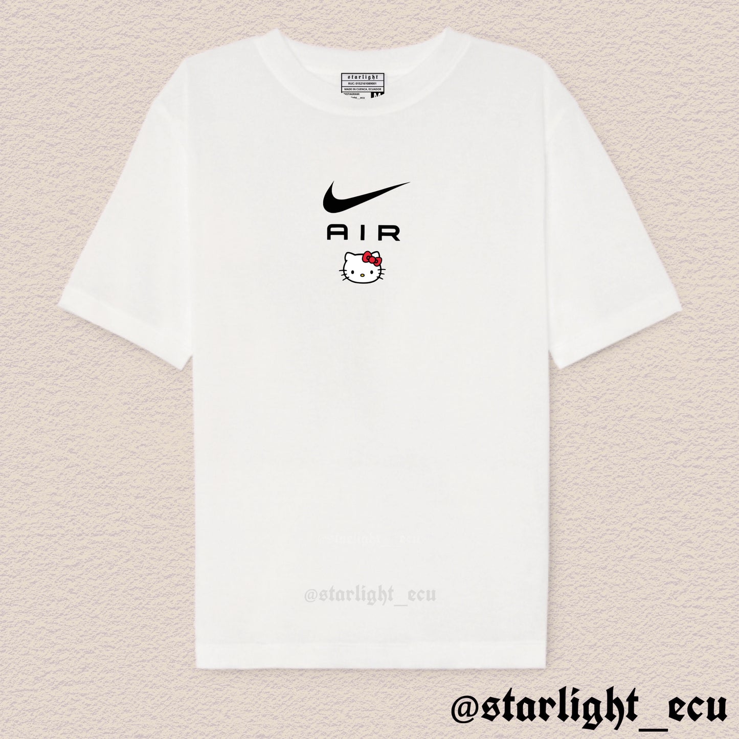Camiseta blanca/negra Nike air hello kitty rels b
