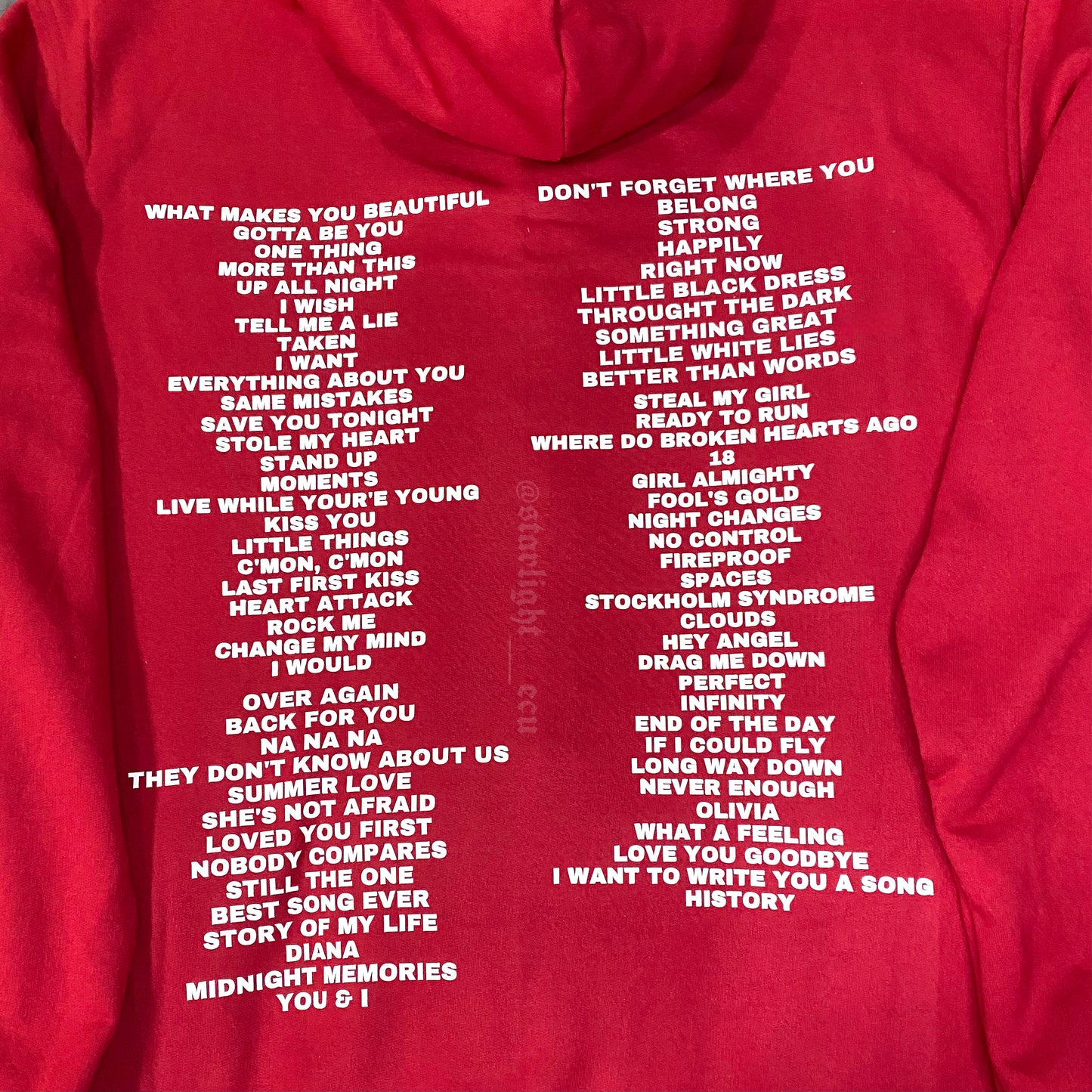 Hoodie con cierre one direction