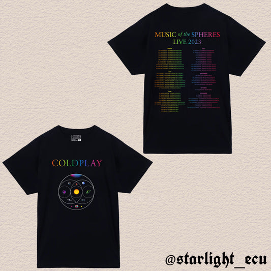 Camiseta music of the spheres tour Coldplay