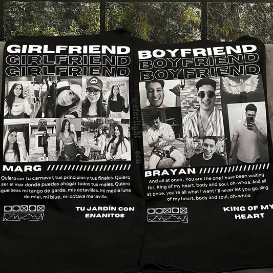 Camiseta personalizada girlfriend/boyfriend