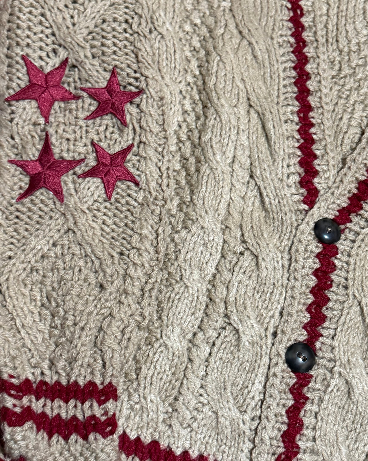 Cardigan holiday red