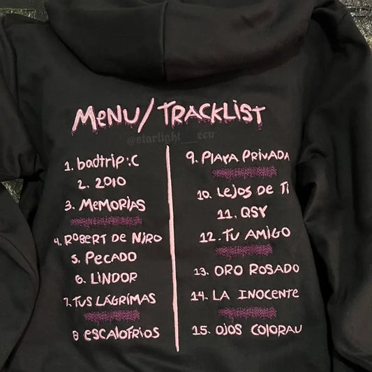 Hoodie bordado microdosis tracklist