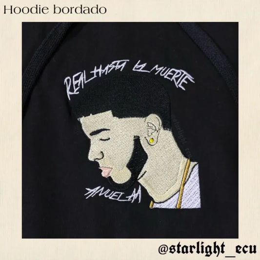 Hoodie bordado real hasta la muerte