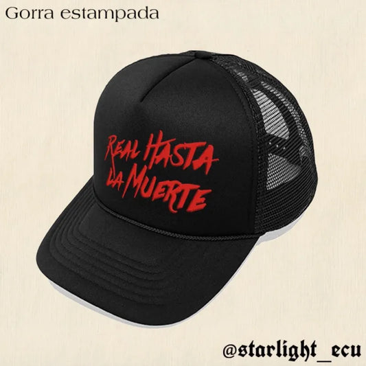 Gorra estampada real hasta la muerte