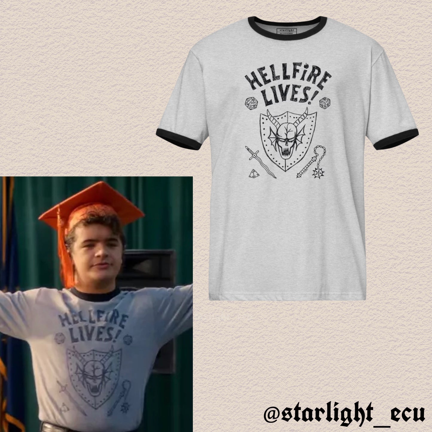 Camiseta hellfire lives stranger things